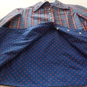 Women's  Vintage reversible  button-down top